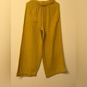 Vibrant Yellow Wide-Leg Pants